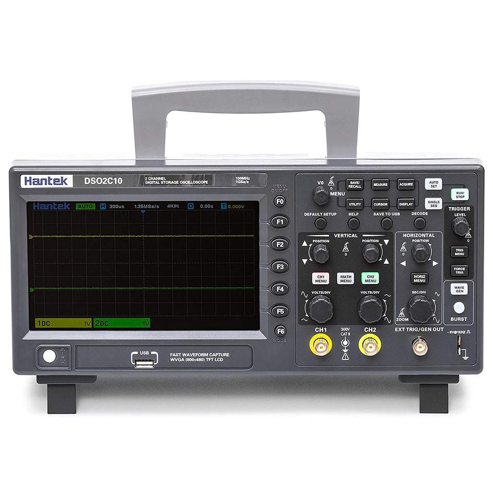 Digital Storage Oscilloscope 100Mhz - Hantek DSO2C10 2チャンネル 100MHz 1GSa/S デジタルストレージオシロスコープ